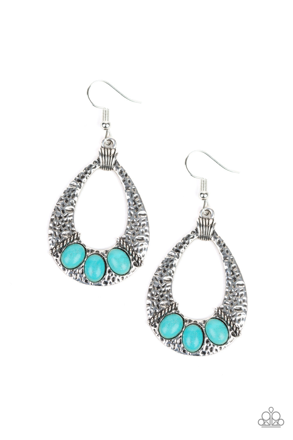 Paparazzi Accessories-Terra Terrific Blue Earrings