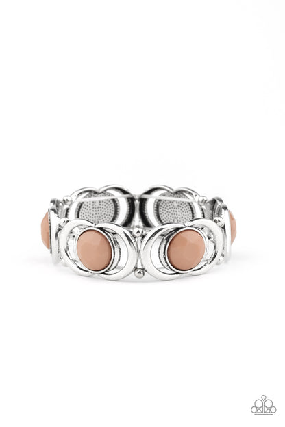 Paparazzi Accessories-Modernly Malibu Brown Bracelet