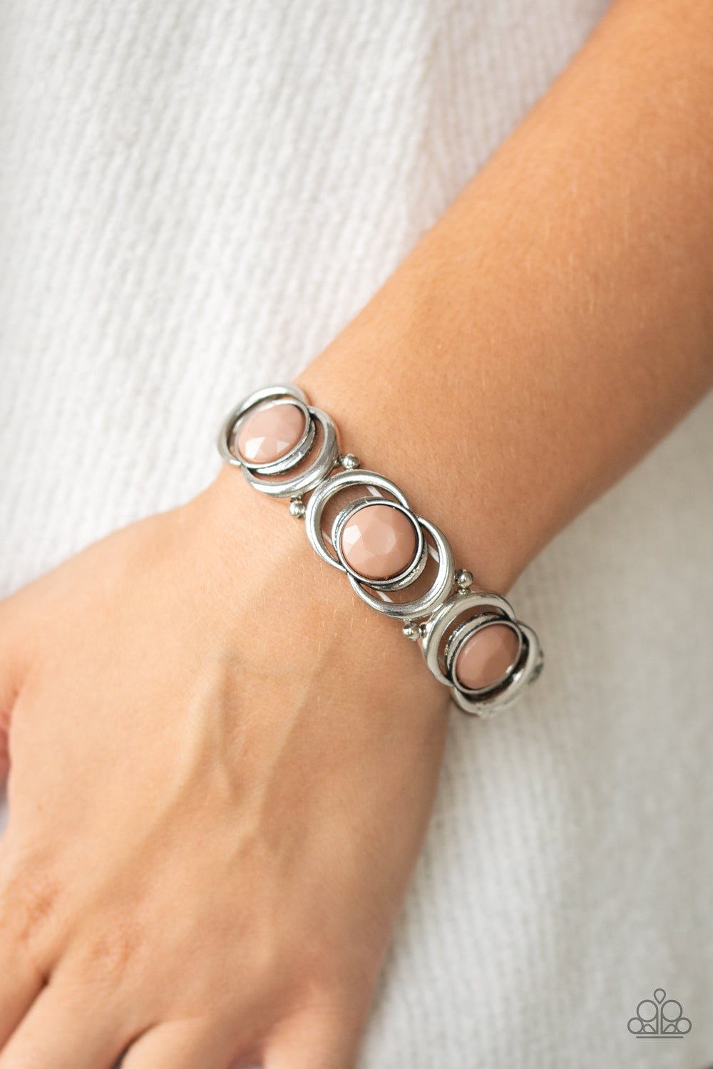 Paparazzi Accessories-Modernly Malibu Brown Bracelet