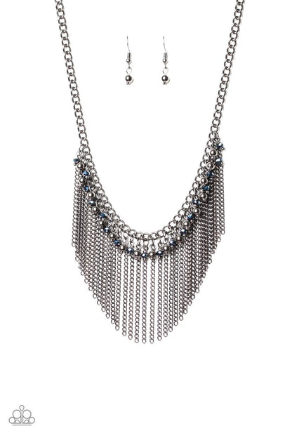 Paparazzi Accessories-Divinely Diva Blue Necklace Set