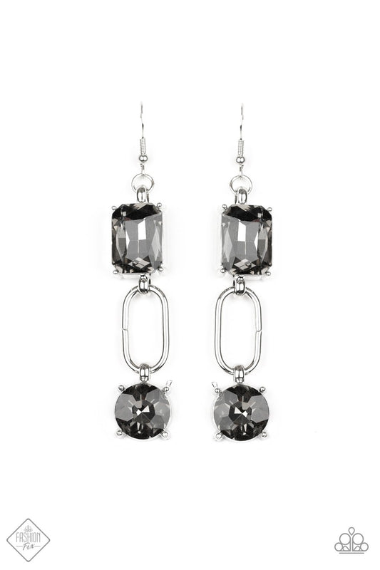 Paparazzi Accessories-Shameless Sparkle Silver  Earrings