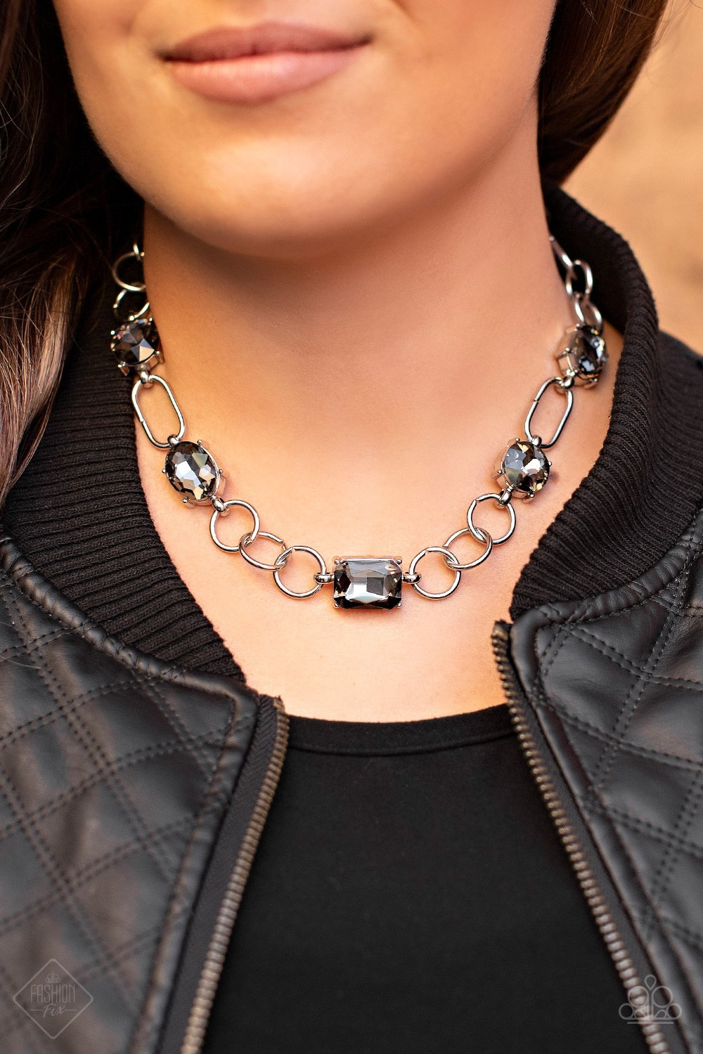 Paparazzi Accessories-Urban District Hematite Necklace Set