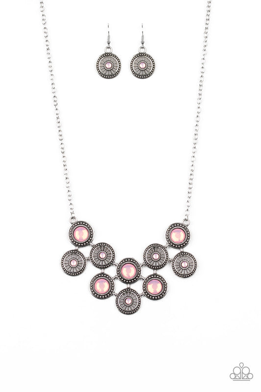 Paparazzi Accessories-Whats Your Star Sign? Pink Necklace Set