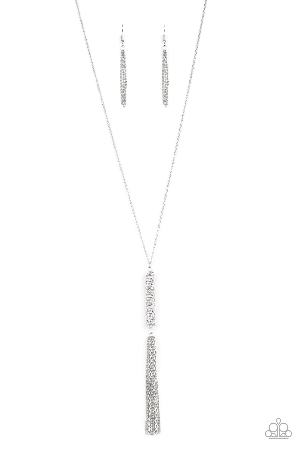 Paparazzi Accessories-Towering Twinkle White Necklace Set