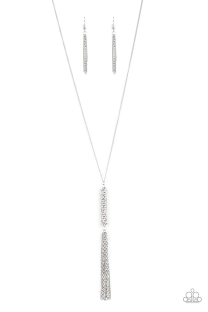 Paparazzi Accessories-Towering Twinkle White Necklace Set