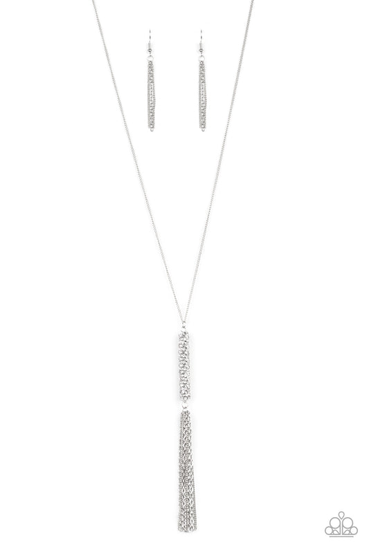 Paparazzi Accessories-Towering Twinkle White Necklace Set