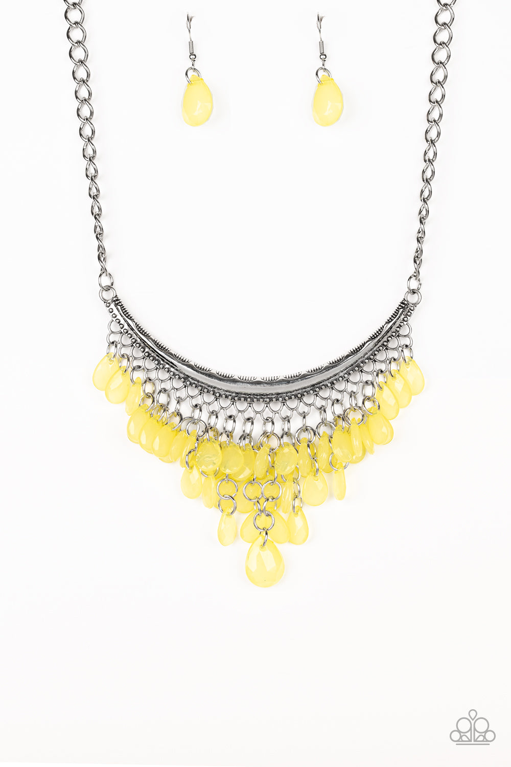 Paparazzi Accessories-Rio Rainfall Yellow Necklace Set