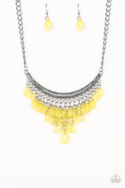 Paparazzi Accessories-Rio Rainfall Yellow Necklace Set