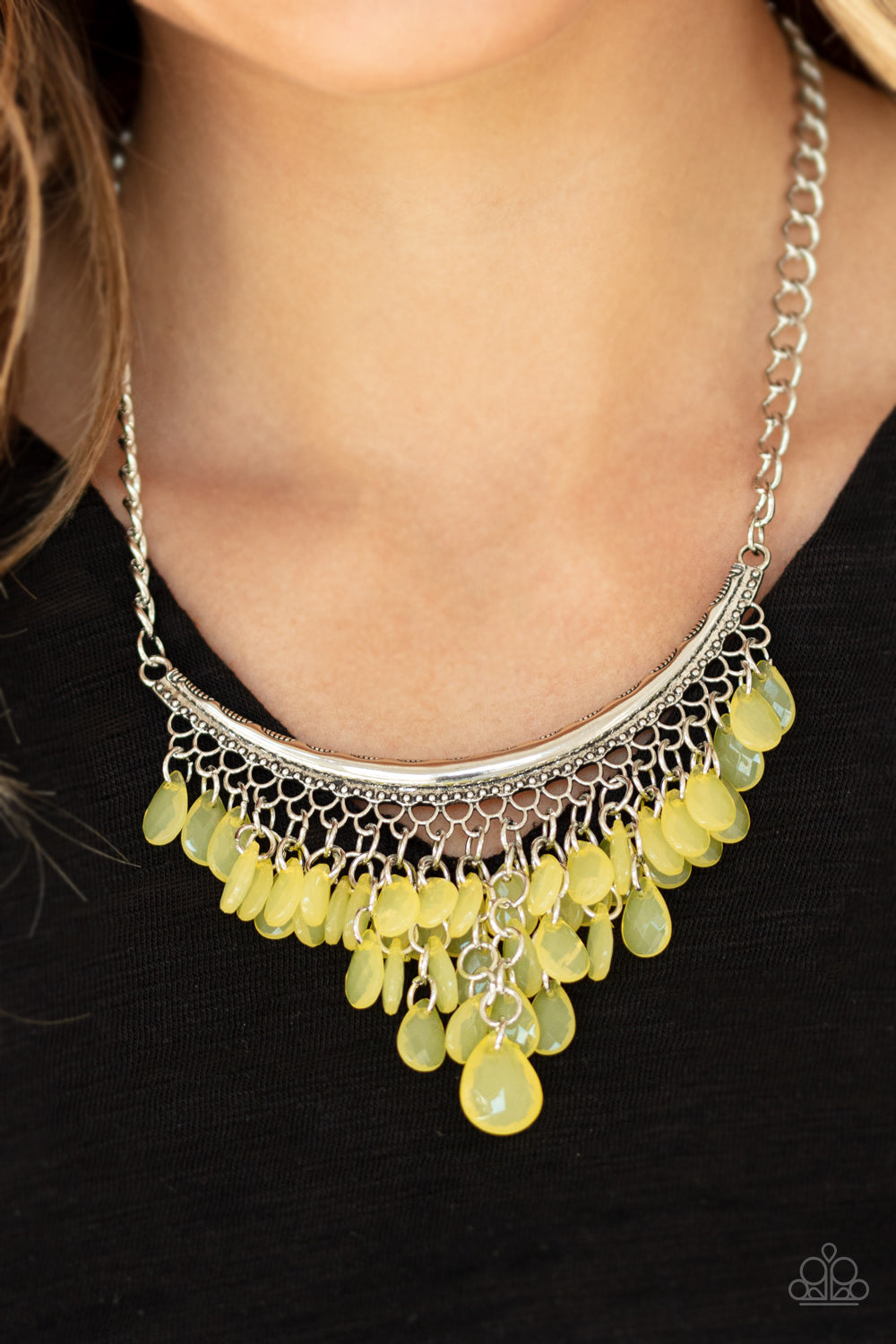Paparazzi Accessories-Rio Rainfall Yellow Necklace Set