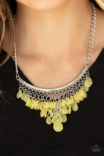 Paparazzi Accessories-Rio Rainfall Yellow Necklace Set