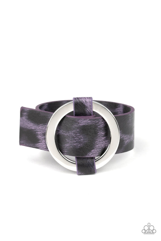 Paparazzi Accessories-Jungle Cat Couture Purple Bracelet