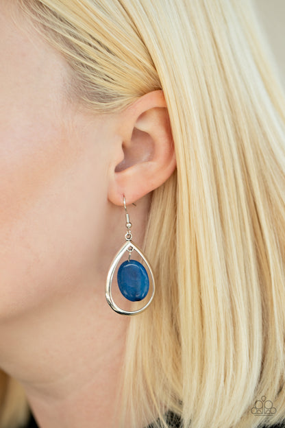 Paparazzi Accessories-Seasonal Simplicity Blue Earrings