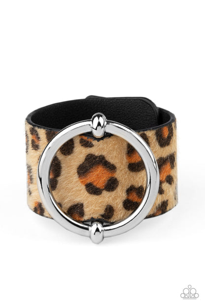 Paparazzi Accessories-Asking FUR Trouble Brown Bracelet