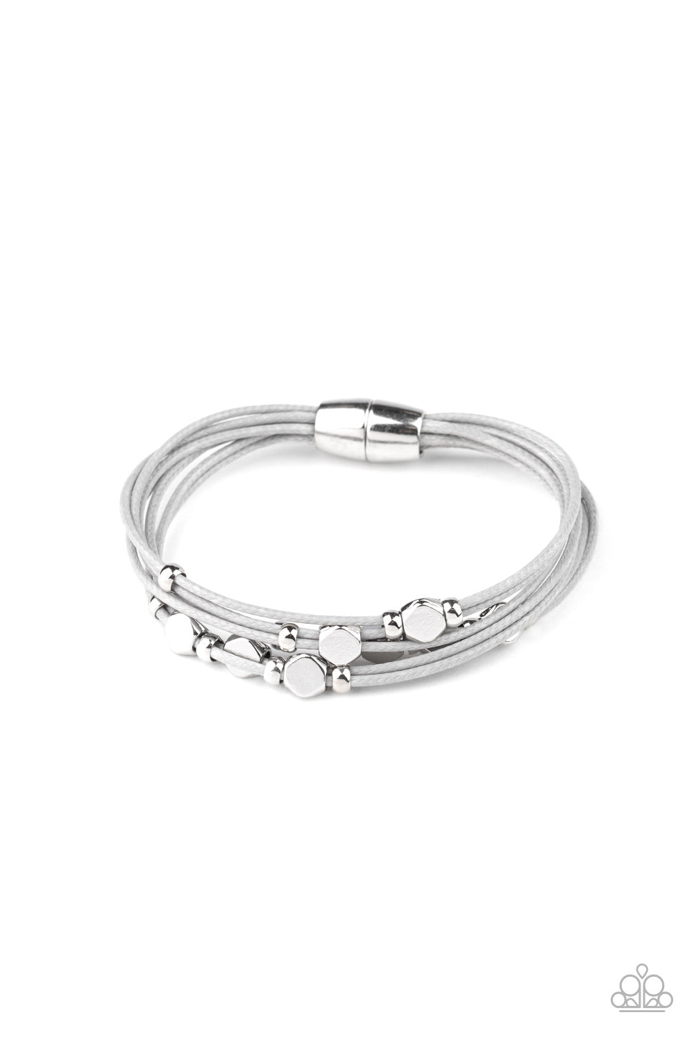 Paparazzi Accessories-Cut The Cord Silver Bracelet