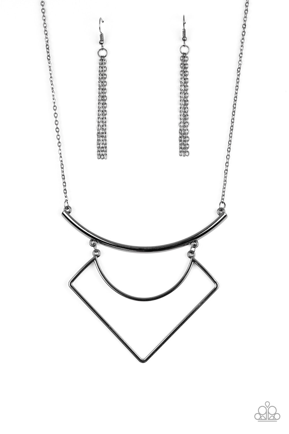 Paparazzi Accessories-Egyptian Edge Black Necklace Set