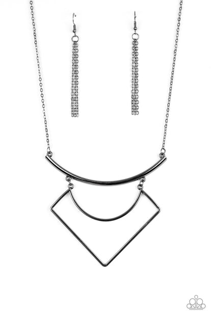 Paparazzi Accessories-Egyptian Edge Black Necklace Set