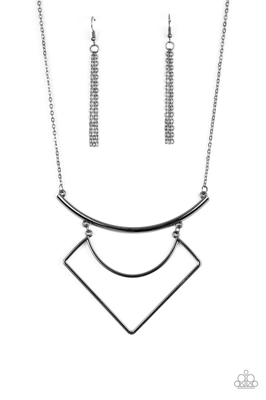 Paparazzi Accessories-Egyptian Edge Black Necklace Set