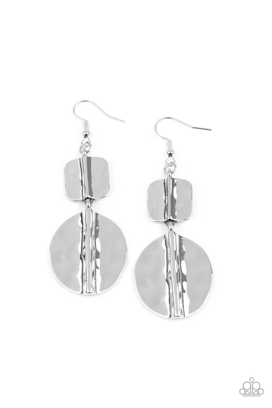 Paparazzi Accessories-Lure Allure Silver Earrings