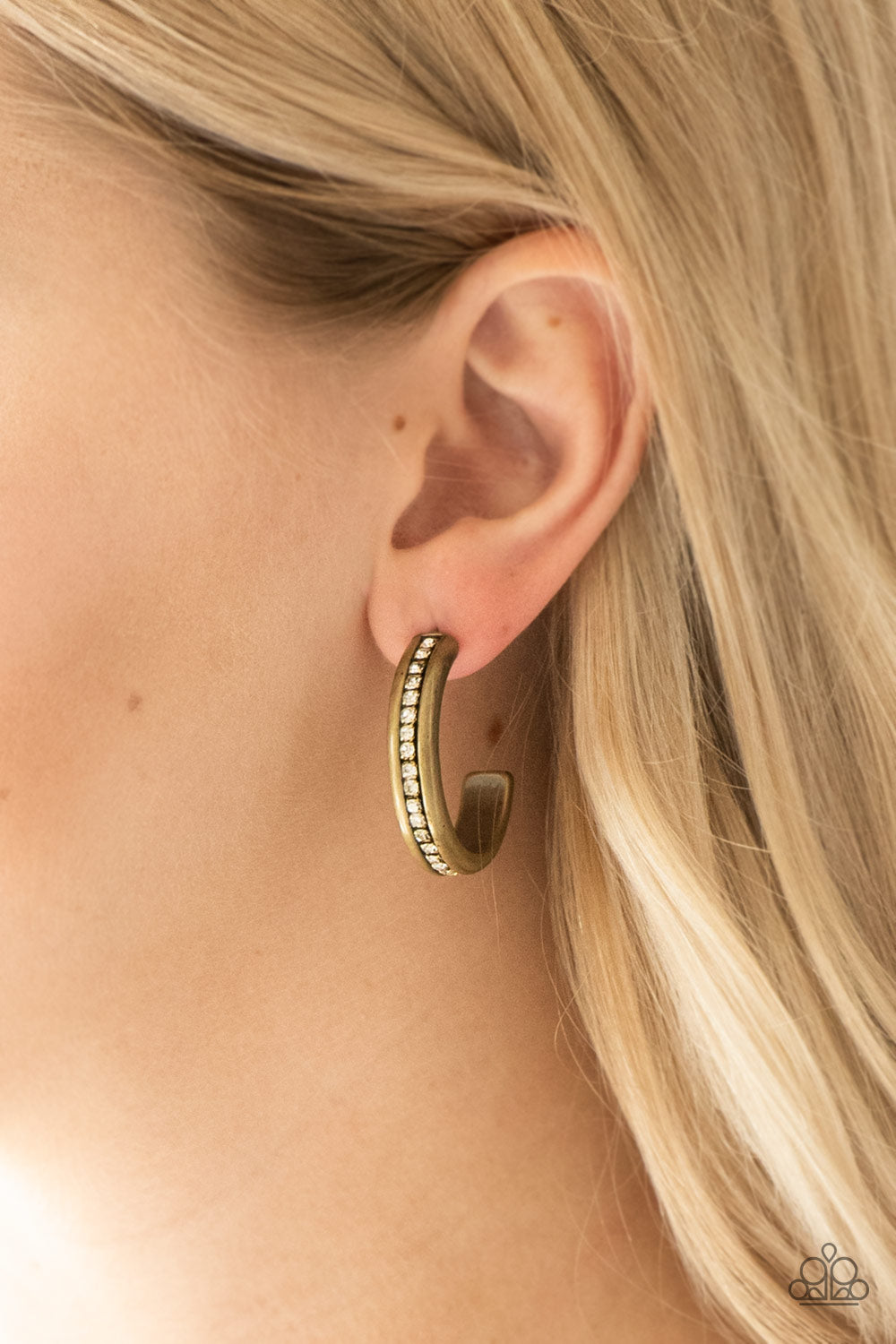 Paparazzi Accessories-5th Avenue Fashionista Brass Earrings