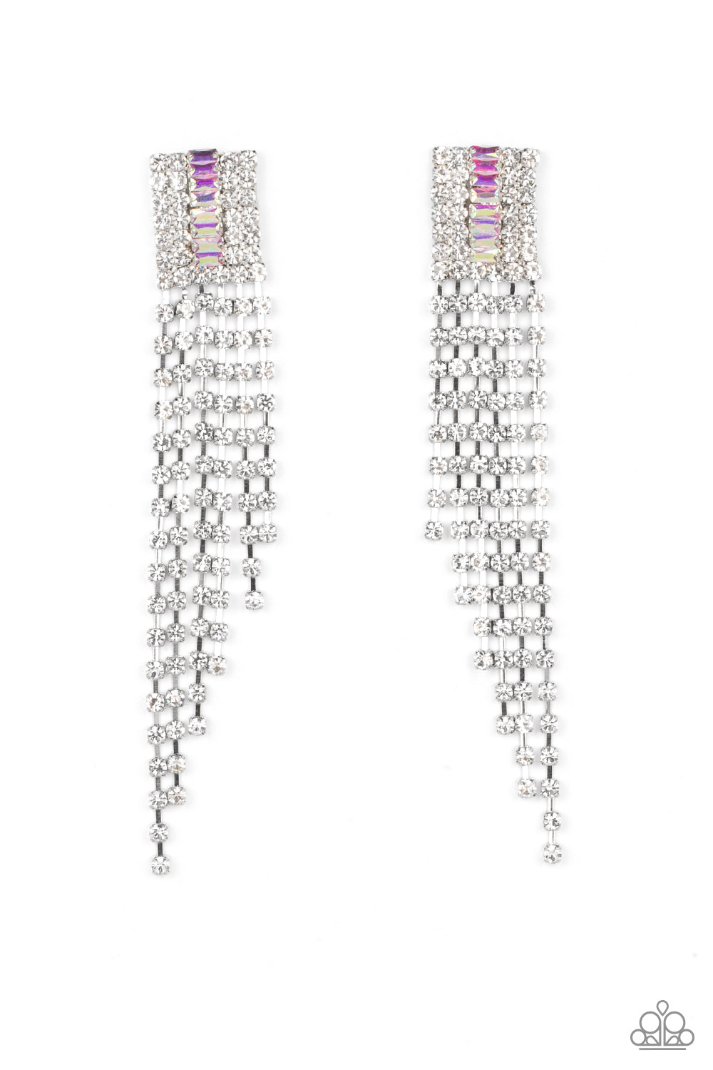 Paparazzi Accessories-A-Lister Affirmations Multi Iridescent Earrings