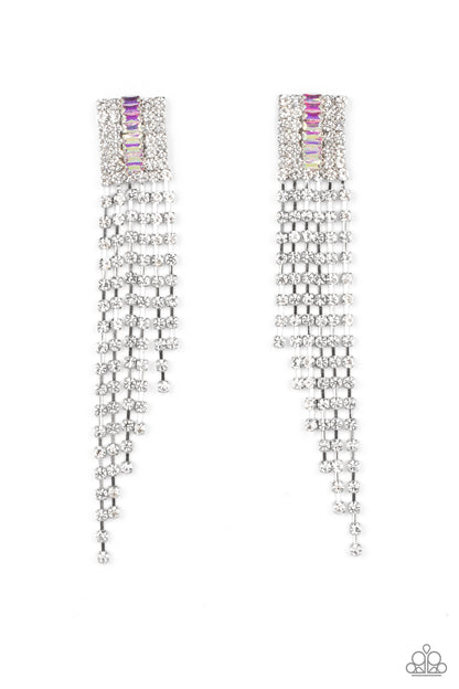 Paparazzi Accessories-A-Lister Affirmations Multi Iridescent Earrings