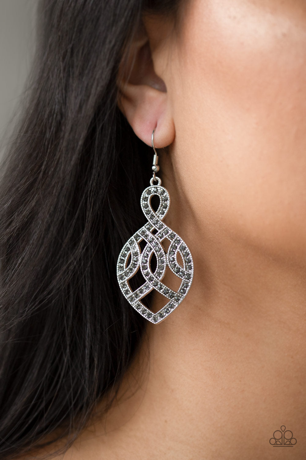 Paparazzi Accessories-A Grand Statement Silver Earrings