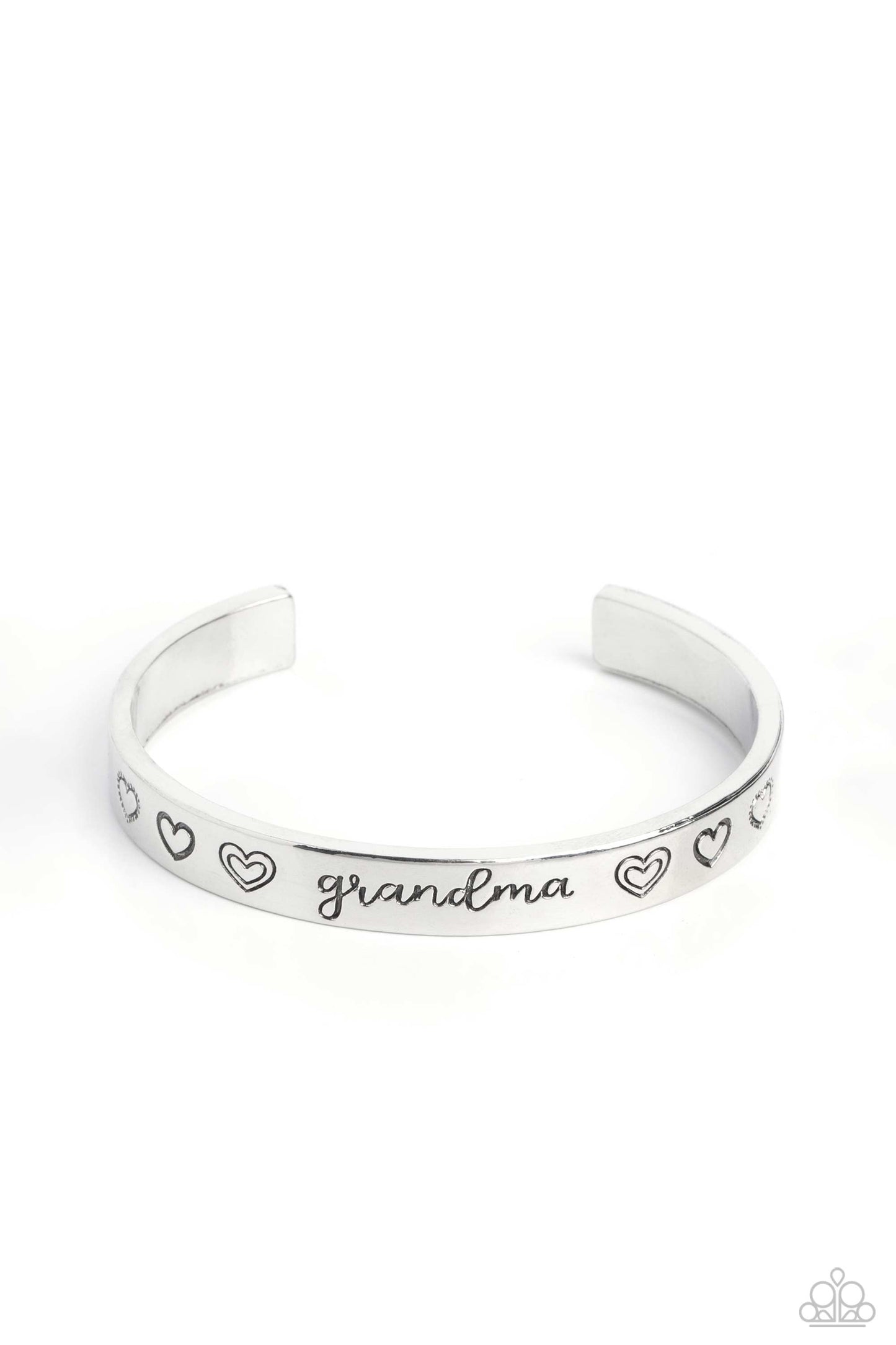 Paparazzi Accessories-Silver Rustic Heart Mothers Day Cuff Bracelet