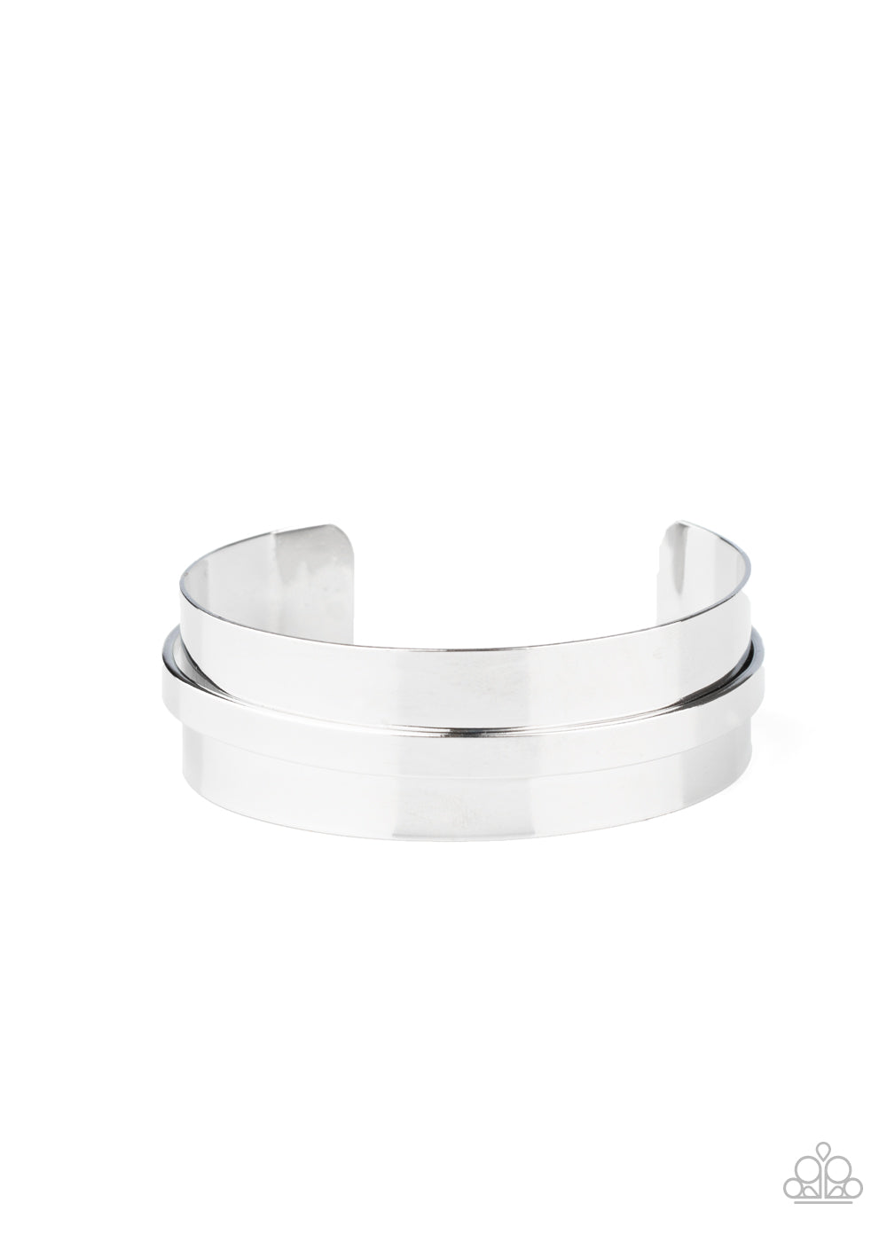 Paparazzi Accessories-A HAUTE Number Silver Cuff Bracelet