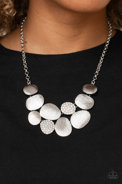 Paparazzi Accessories-A Hard LUXE Story White Rhinestone Necklace Set