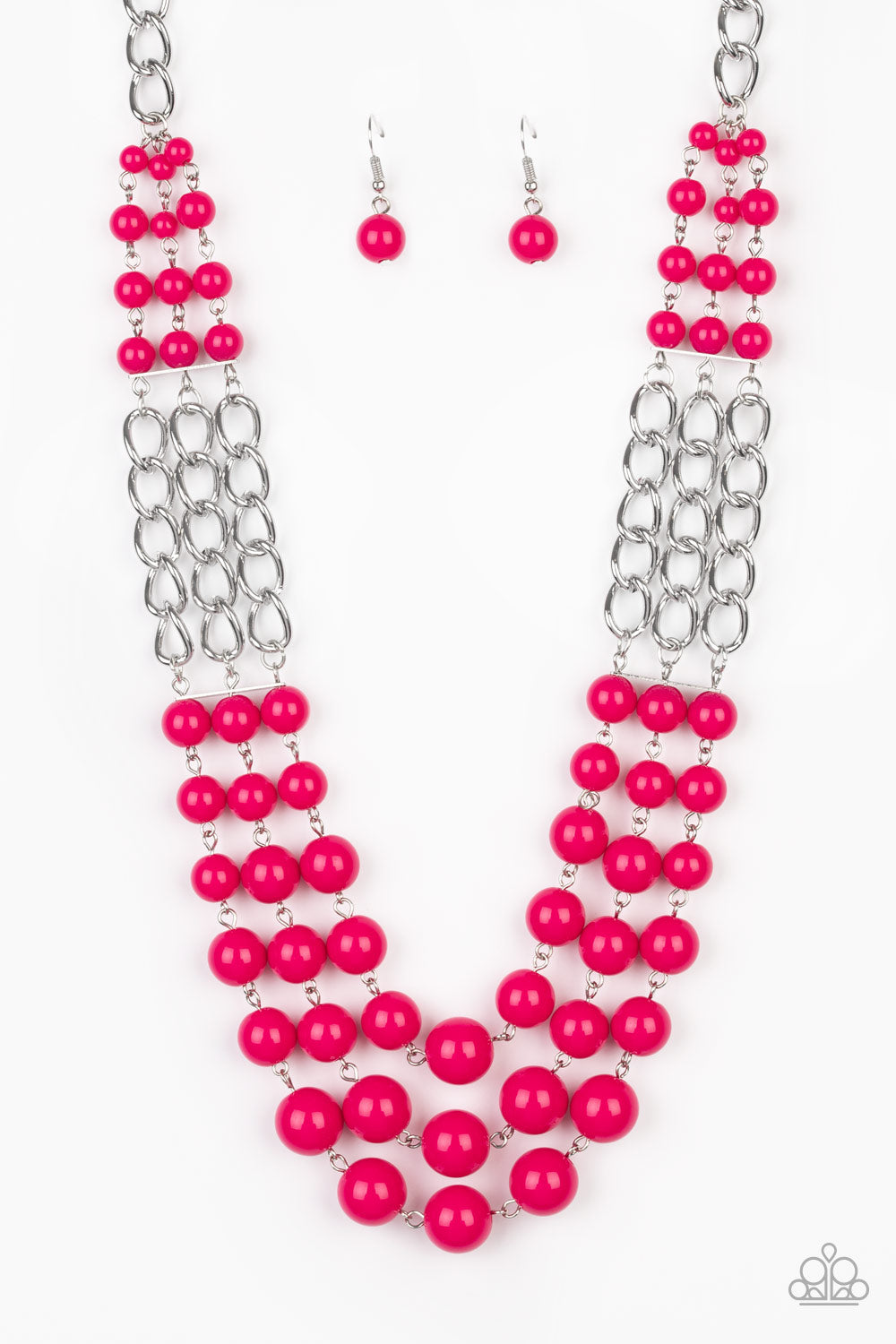 Paparazzi Accessories-A La Vogue Pink Necklace Set