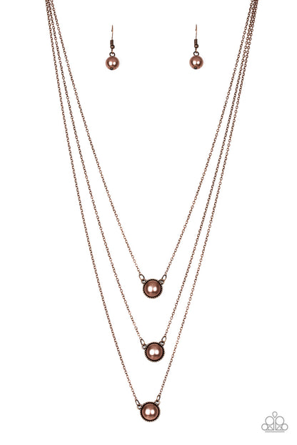 Paparazzi Accessories-A Love For Luster Copper Necklace Set
