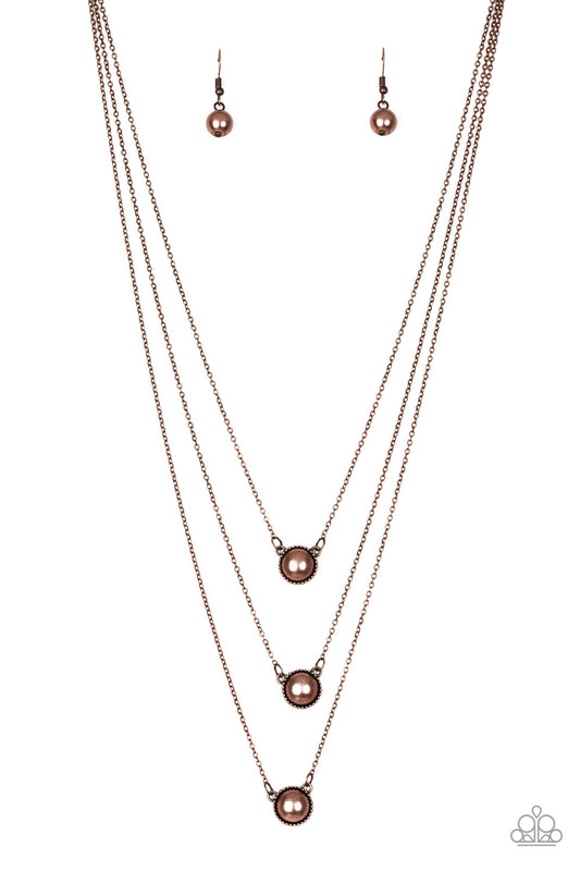 Paparazzi Accessories-A Love For Luster Copper Necklace Set