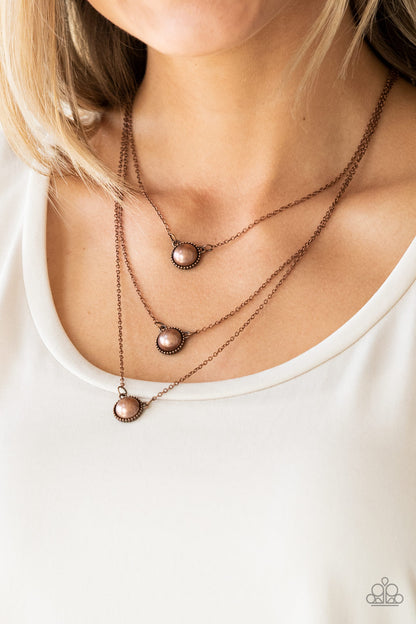 Paparazzi Accessories-A Love For Luster Copper Necklace Set