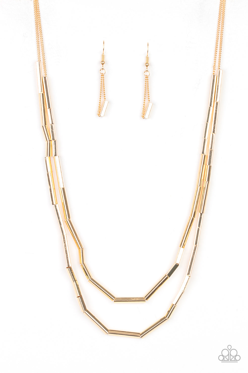 Paparazzi Accessories-A Pipe Dream Gold Necklace Set