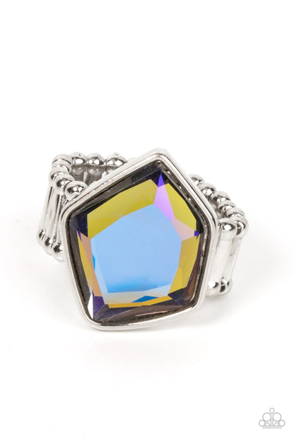 Paparazzi Accessories-Abstract Escapade Multi UV Geometric Ring