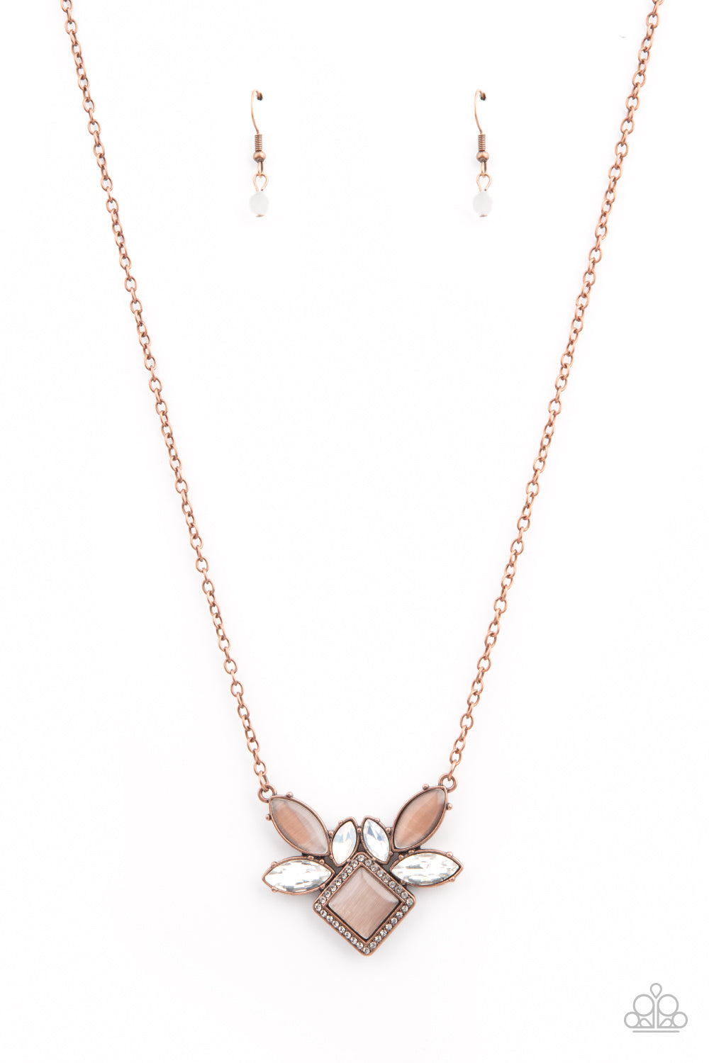 Paparazzi Accessories-Amulet Avenue Copper Cat's Eye Necklace Set