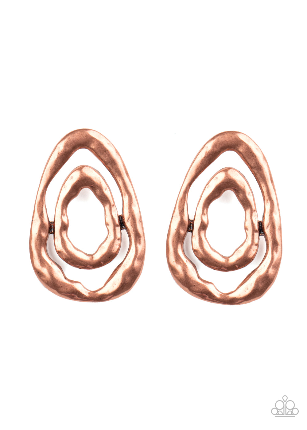 Paparazzi Accessories-Ancient Ruins Copper Earrings