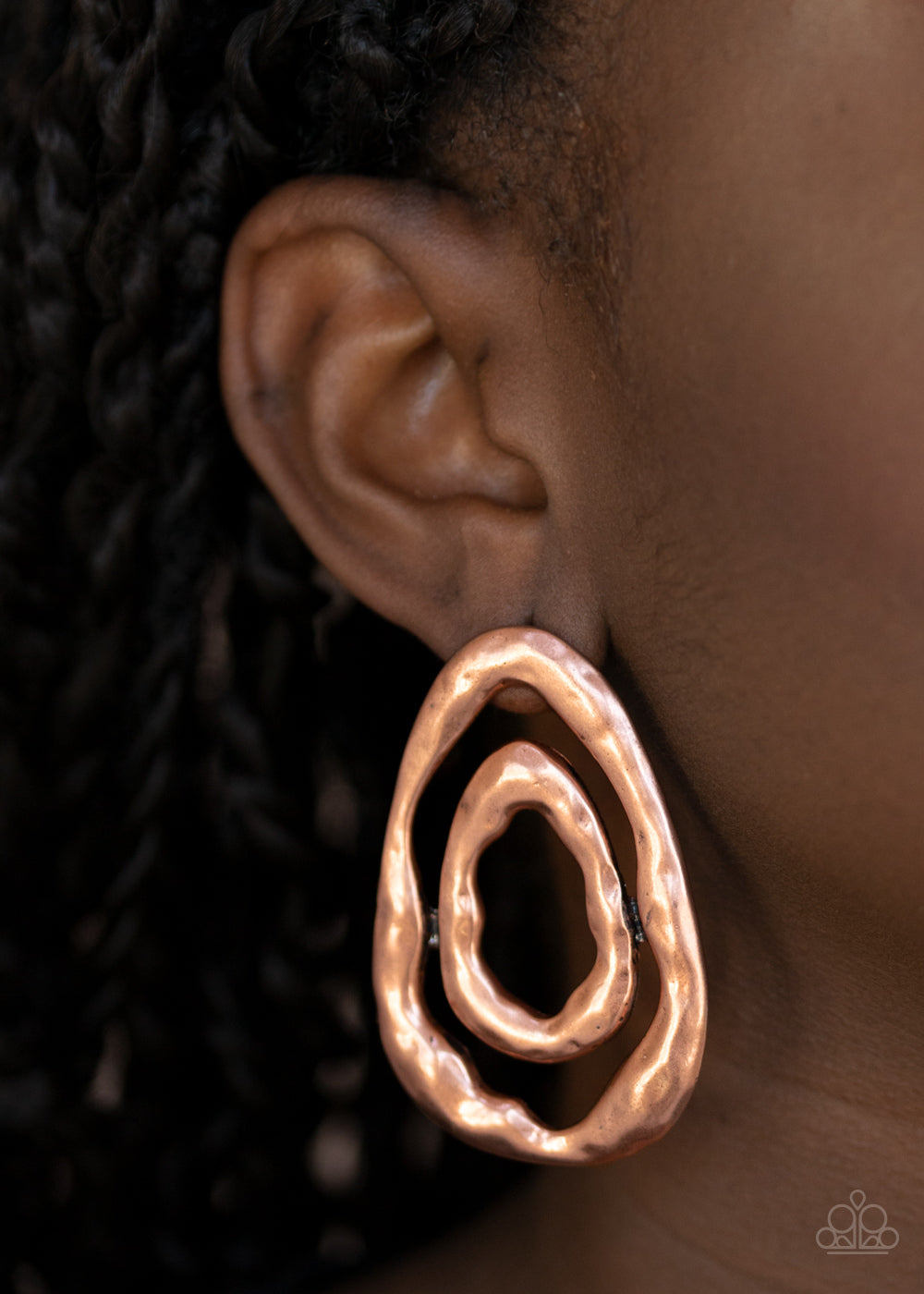 Paparazzi Accessories-Ancient Ruins Copper Earrings