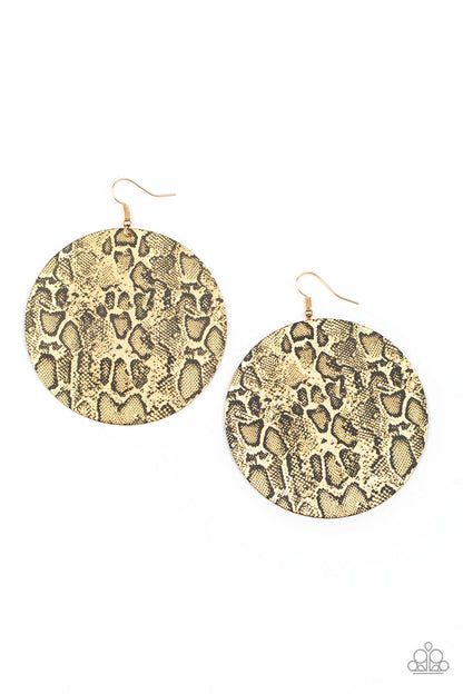 Paparazzi Accessories-Animal Planet Gold Earrings