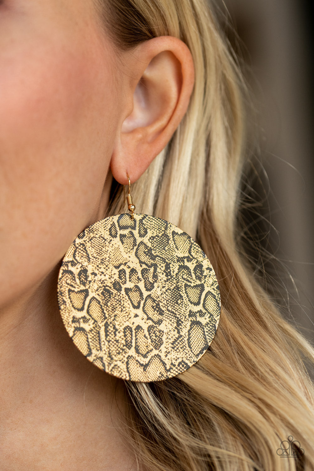 Paparazzi Accessories-Animal Planet Gold Earrings