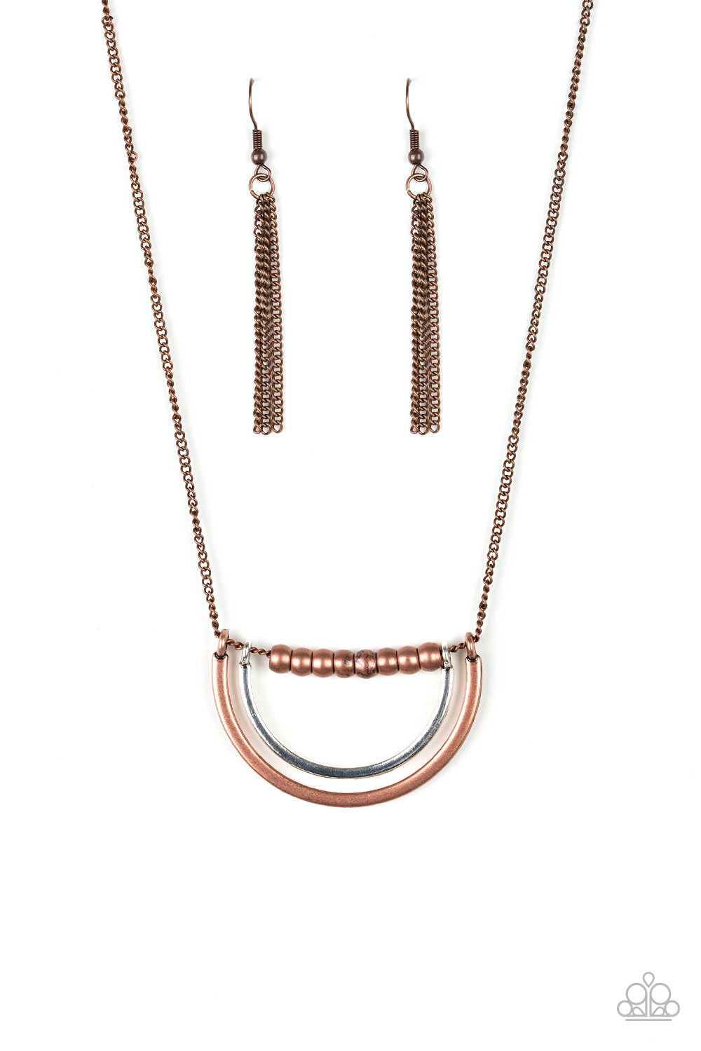 Paparazzi Accessories-Artificial Arches Copper Necklace Set