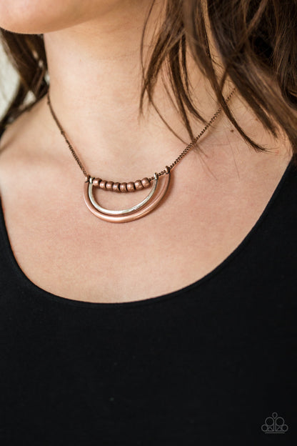 Paparazzi Accessories-Artificial Arches Copper Necklace Set