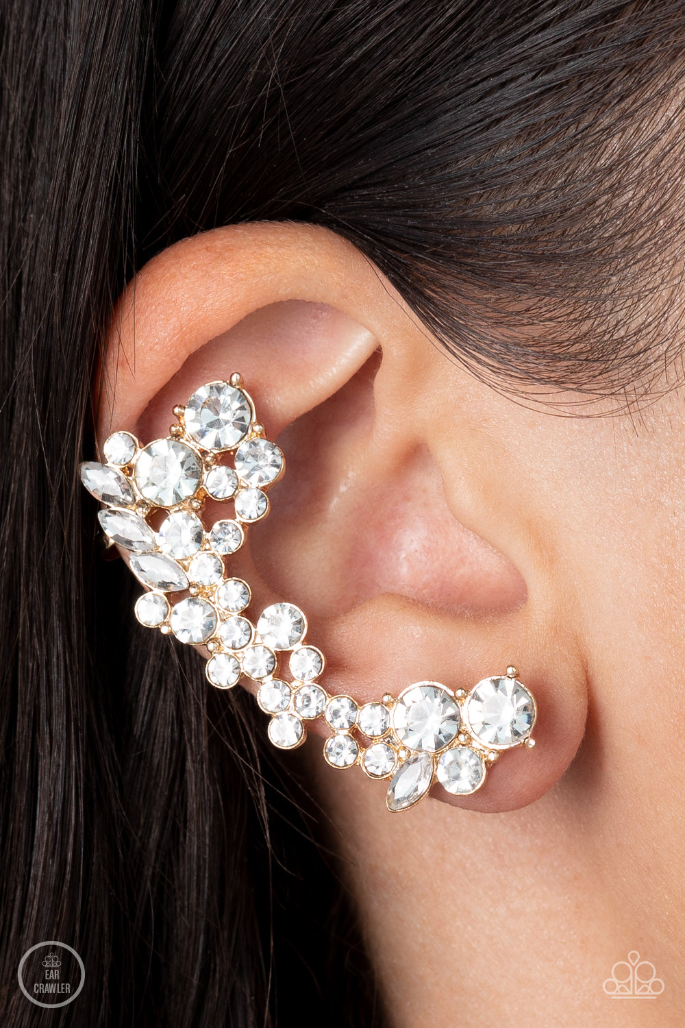 Paparazzi Accessories-Astronomical Allure Gold Ear Crawlers Earrings