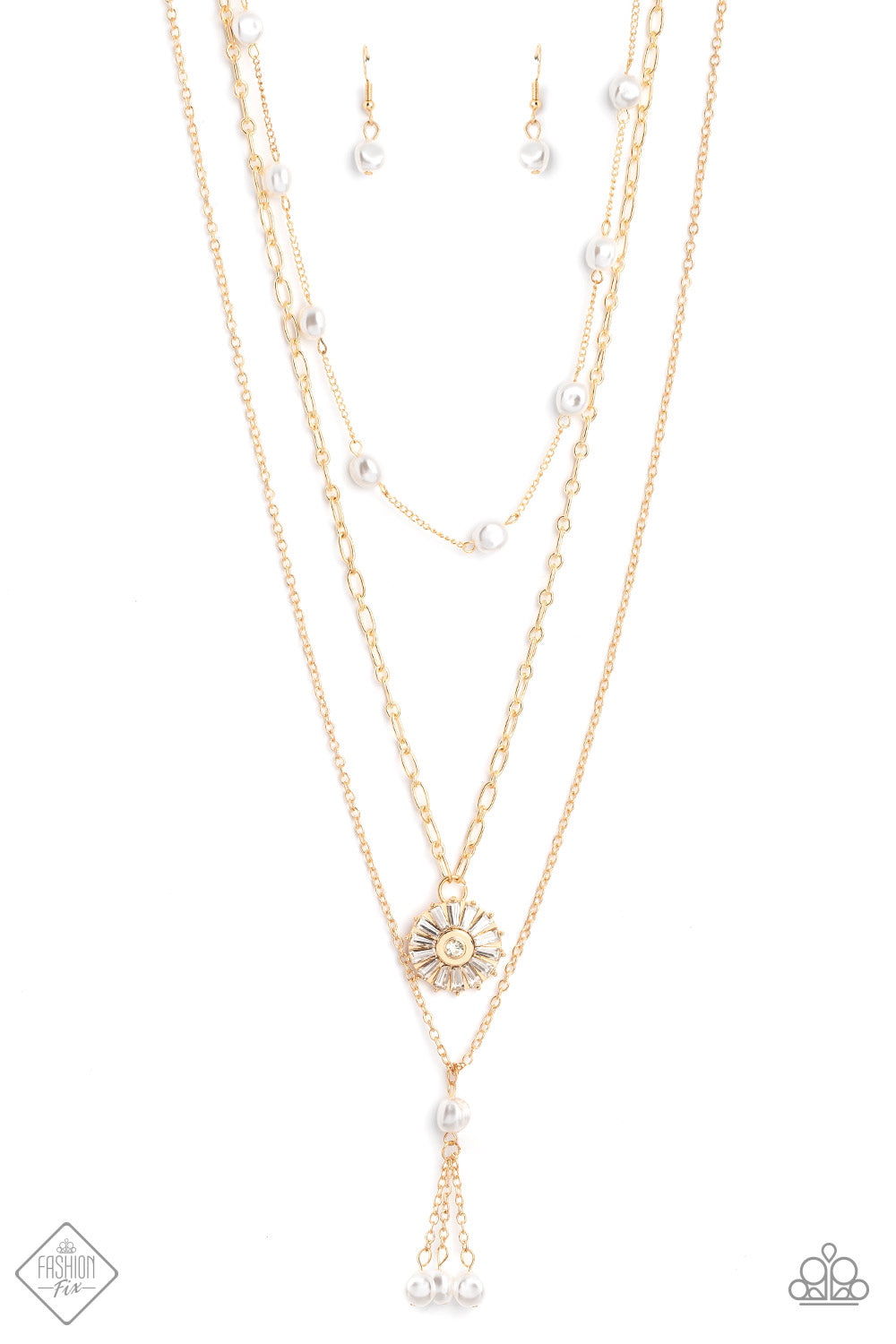 Paparazzi Accessories-Audaciously Austen Feb's 2023 FF Gold Necklace Set