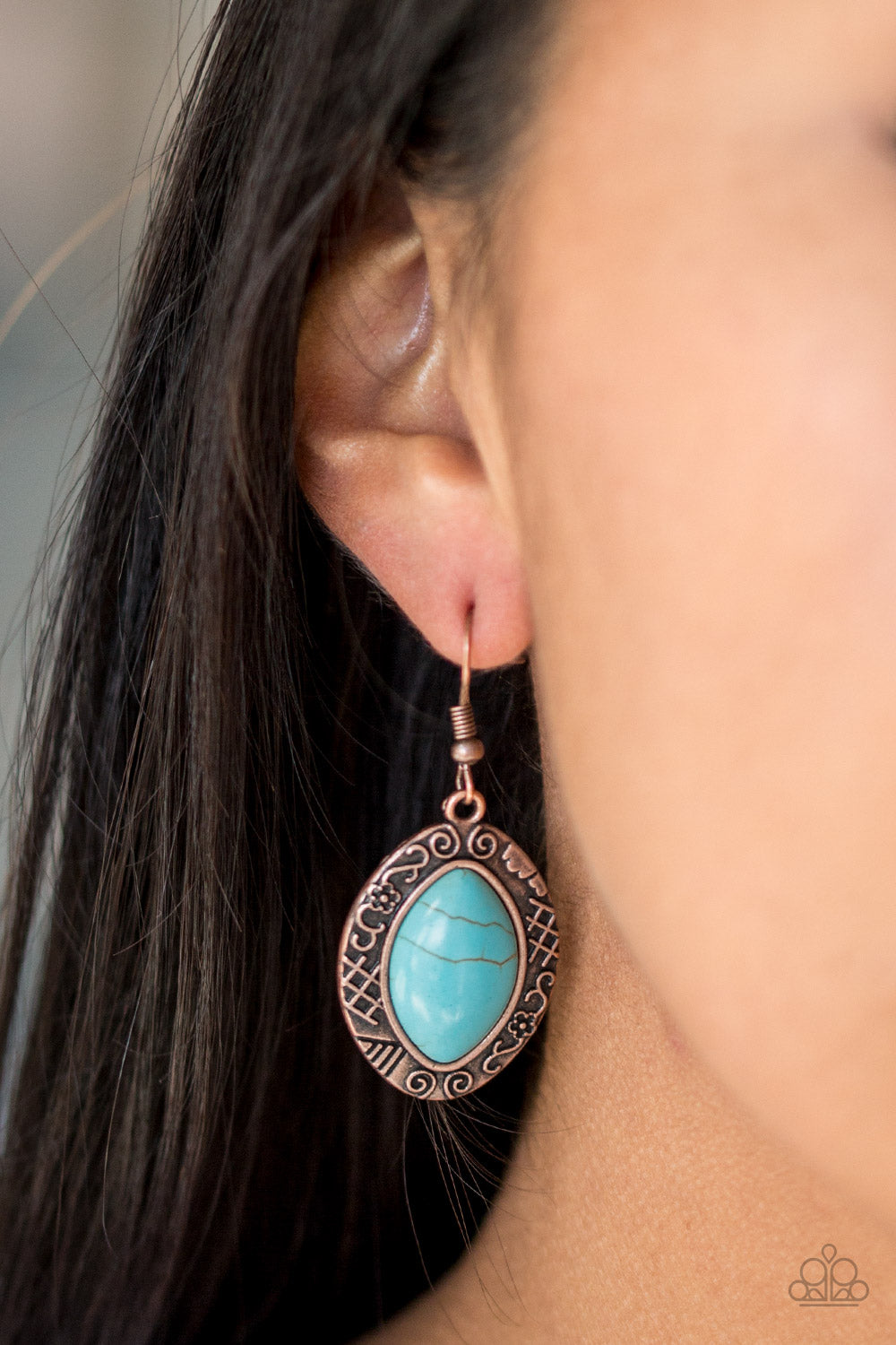 Paparazzi Accessories-Aztec Horizons Copper Earrings