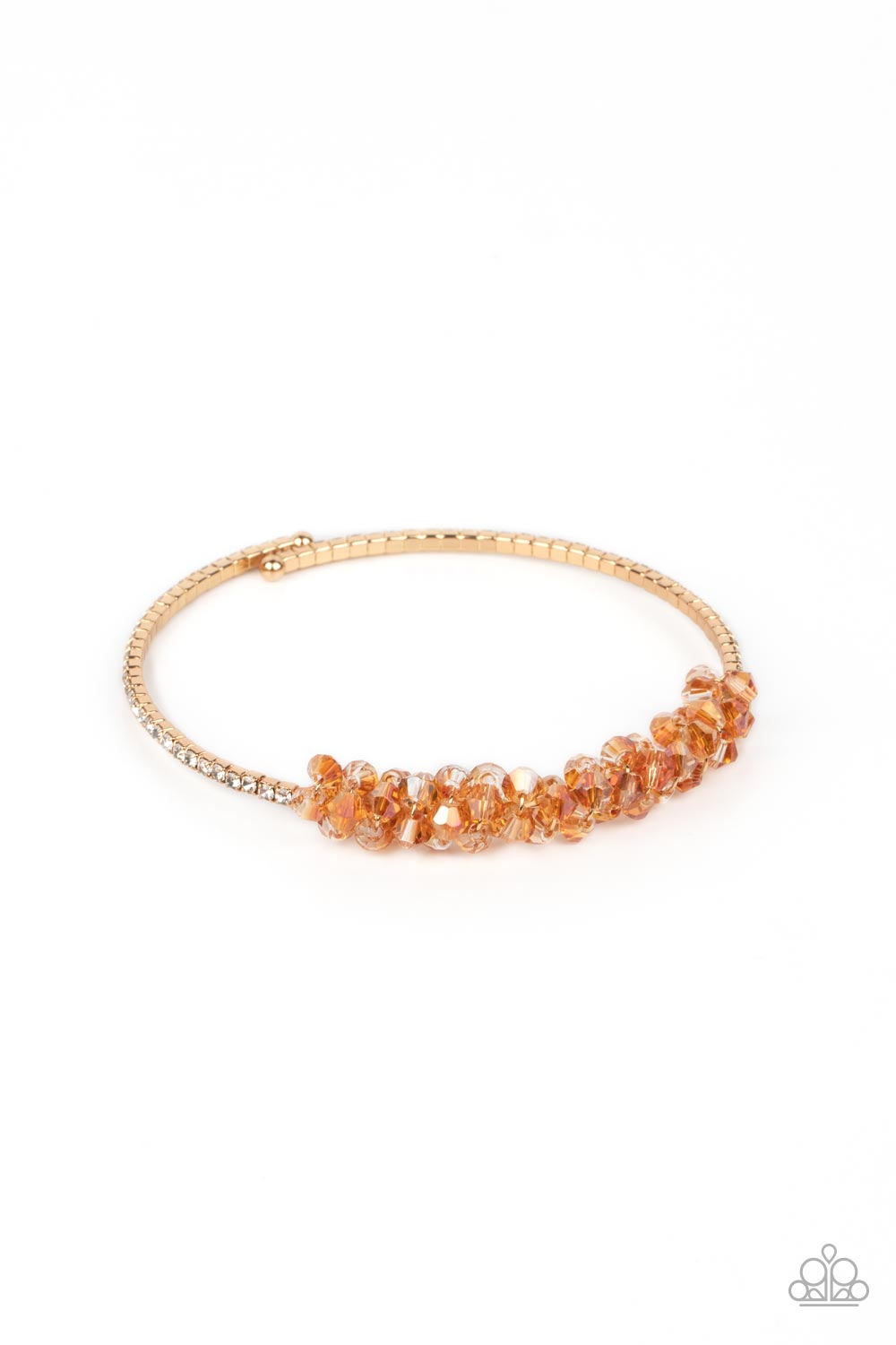 Paparazzi Accessories-BAUBLY Personality Gold Crystal Beads Bracelet