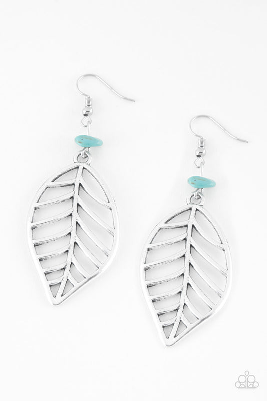 Paparazzi Accessories-BOUGH OUT Blue Earrings