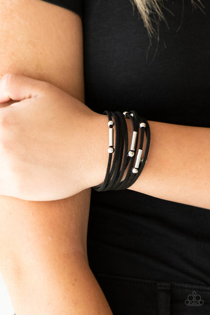 Paparazzi Accessories-Back To BACKPACKER Black Bracelet