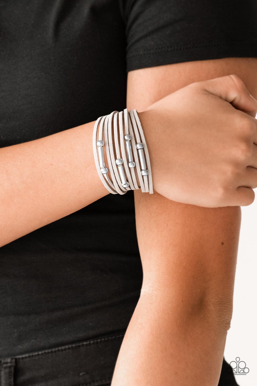 Paparazzi Accessories-Back to BACKPACKER Silver Accent Bracelet