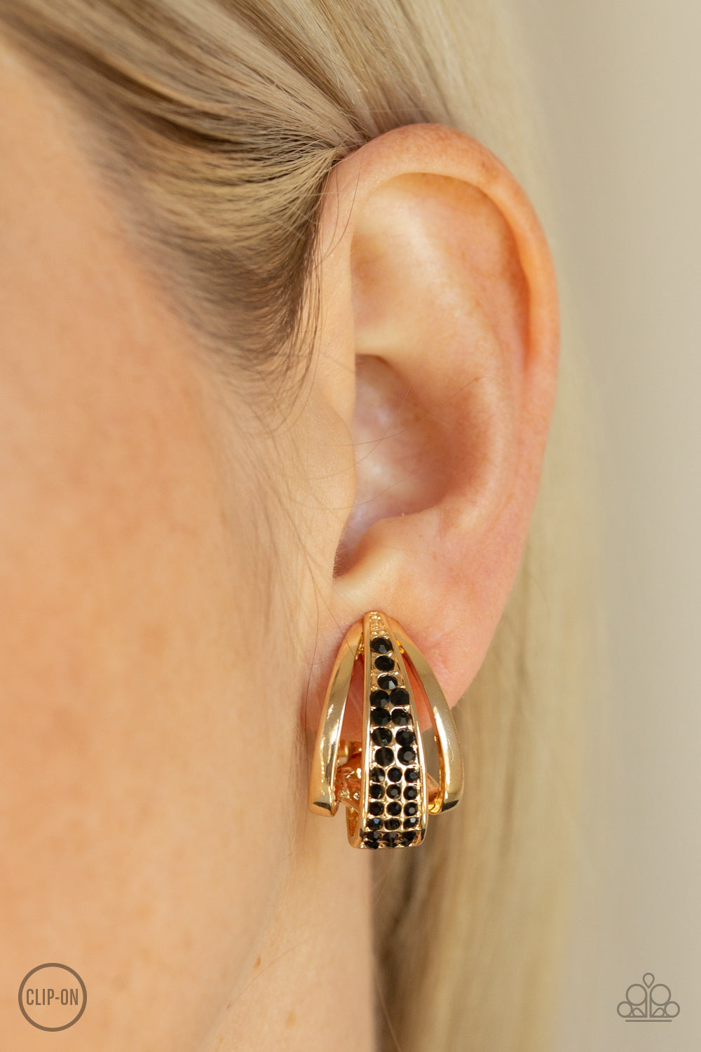 Paparazzi Accessories-Bank Night Gold Earrings